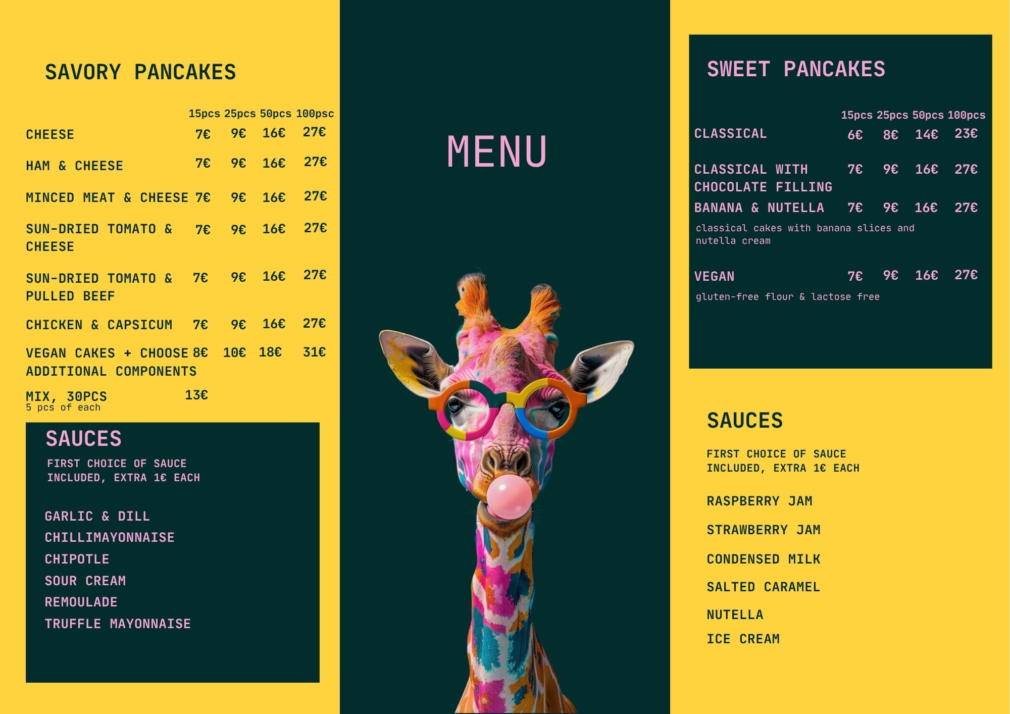 pankaagid menu in english